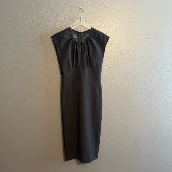 Brooks Brothers Women’s Estethia Wool Keyhole Sleeveless Pencil Dress Size 0 - Picture 1 of 7